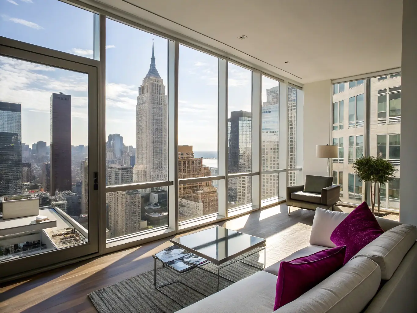 An image showing a modern apartment interior in Hong Kong, highlighting the design and space efficiency typical of the city's properties.
